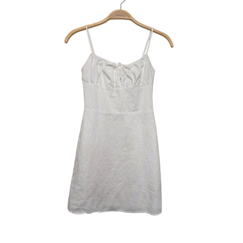 Sunday Best white mini dress cotton and linen blend